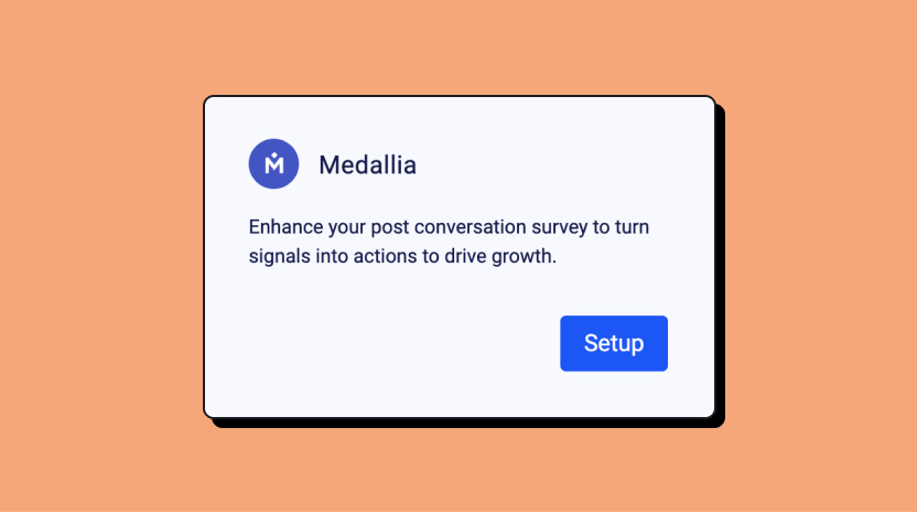 Medallia post-conversation survey