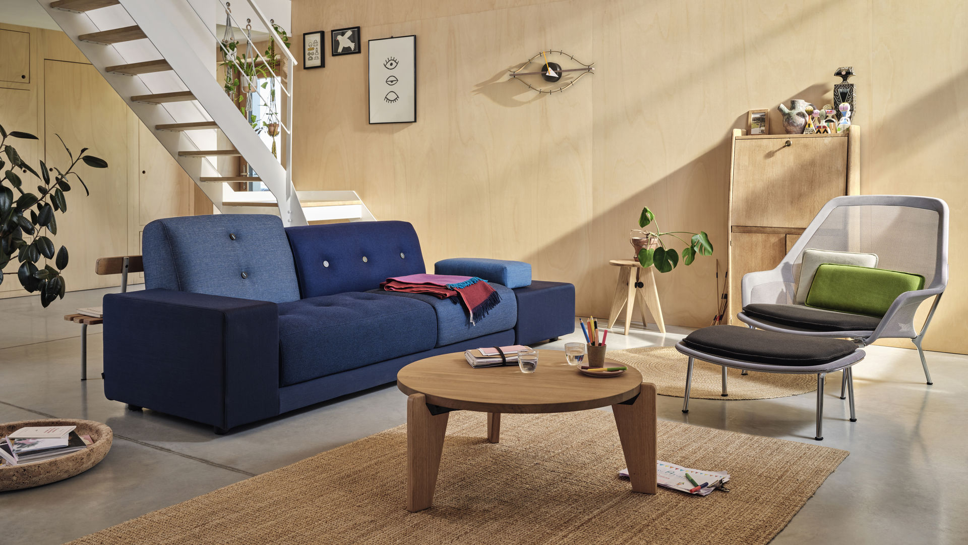 Polder Sofa Guéridon Bas Slow Chair_with eye clock_web_16-9