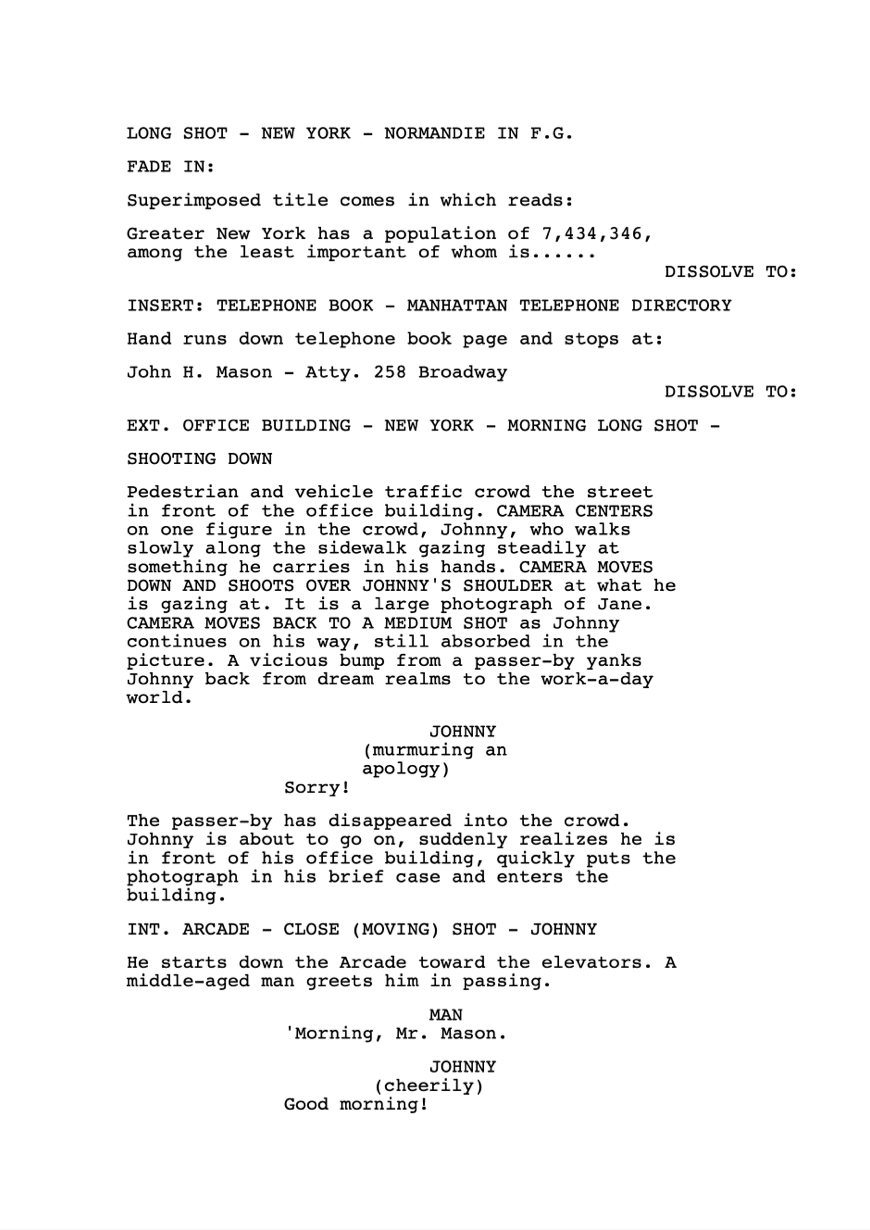 Filmscript (Hollywood Standard) Preview 1