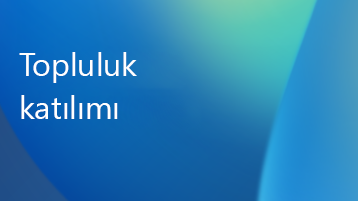 Topluluk katılımı yazan metin katmanlı çizim