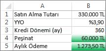 B4 ve B5 hücreleri koşula uymaktadır ve dolayısıyla yeşil olarak biçimlendirilir