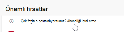 Abonelikten Çık düğmesinin ekran görüntüsü