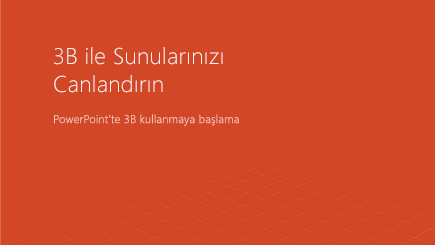 3B PowerPoint şablonu kapağının ekran görüntüsü