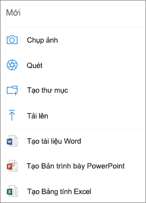 Tải lên OneDrive