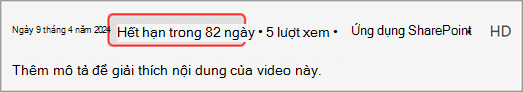 Ngăn Chi tiết hiển thị ngày hết hạn ghi