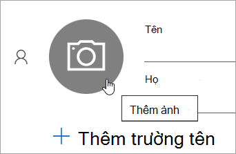 Ảnh chụp màn hình hiển thị tùy chọn thêm ảnh cho một liên hệ