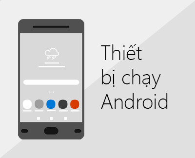 Bấm để thiết lập Office và email trên thiết bị Android