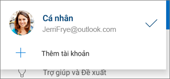 Thêm tài khoản trong ứng dụng OneDrive for Android