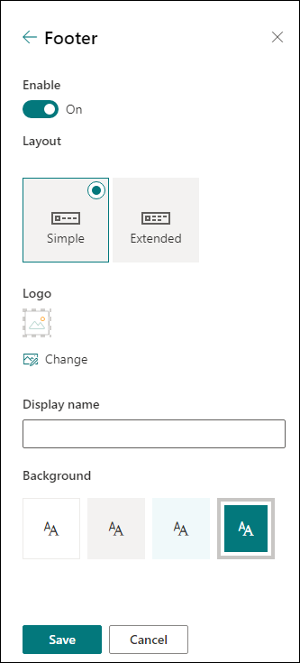 SharePoint網站頁尾