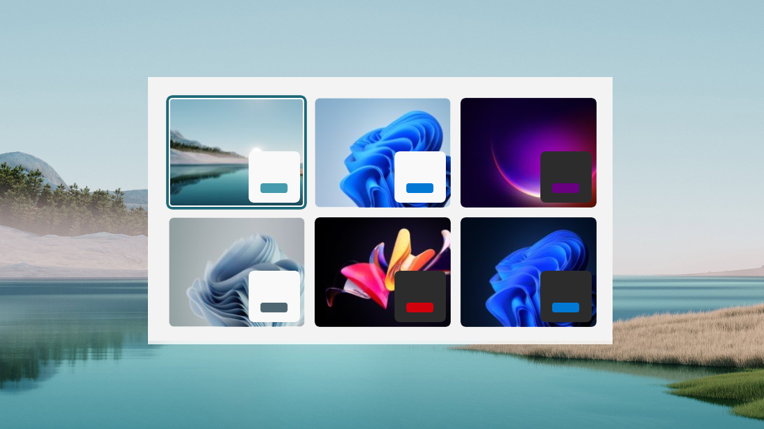 6 個不同的 Windows 11 佈景主題