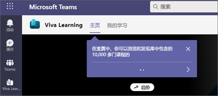 Viva Learning 中教练标记的图像。