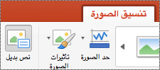 الزر "نص بديل" على الشريط في PowerPoint for Mac