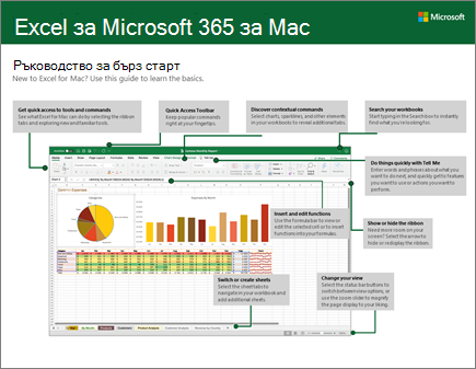 Ръководство за бърз старт в Excel 2016 for Mac
