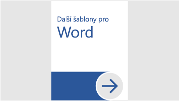 Další šablony pro Word