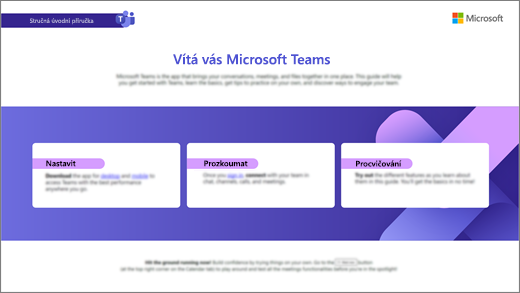 Stažitelná příručka pro nový vzhled Teams