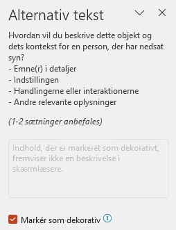 Billede markeret som dekorativt i ruden Alternativ tekst.