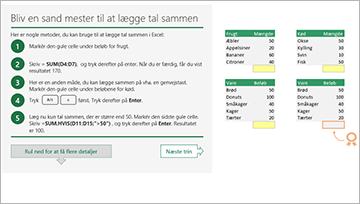 Få en rundvisning i Excel