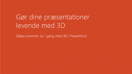 Skærmbillede af forsiden på en 3D-skabelon til PowerPoint