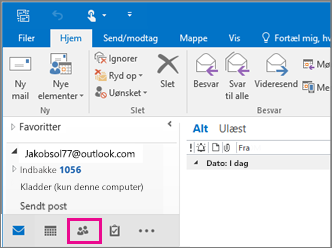 Vælg ikonet Personer nederst på siden.