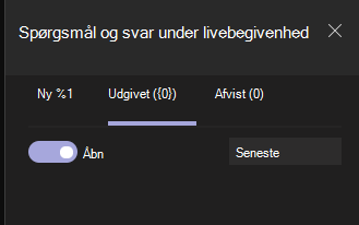 Til/fra siger Åbn