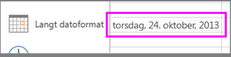 Langt datoformat