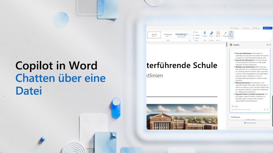 Video: Chatten mit Copilot über eine Word-Datei