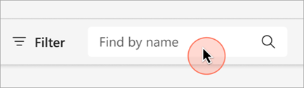 Screenshot der Suchleiste in der Teams-Abonnementverwaltung.
