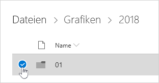 Auswählen eines OneDrive-Ordners