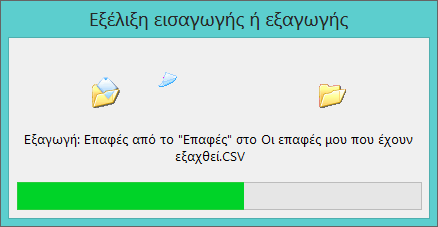 Εικόνα του πλαισίου εξέλιξης εξαγωγής.