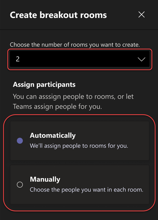 Image showing how to create breakout rooms.