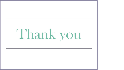 Conceptual image of a thank you note