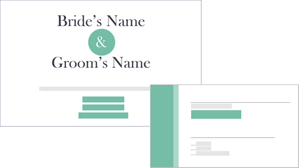 Conceptual image of a wedding invitation and response card