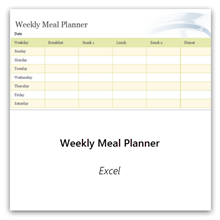 Select this to get the Weekly Meal Planner template.