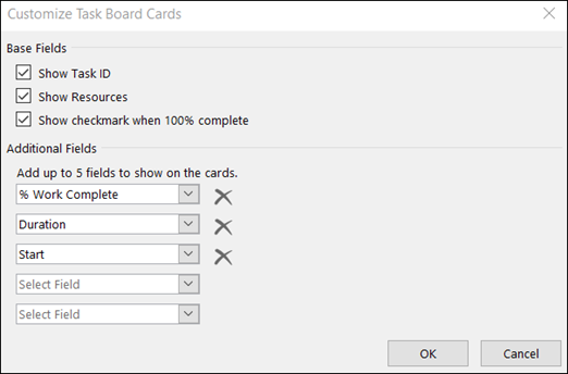Customize Card configuration settings