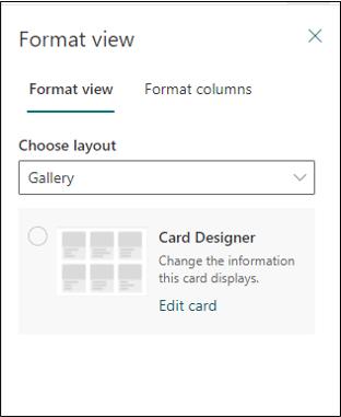 Format current view