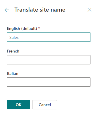 Translate site name