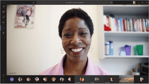 Presenter on video in a Microsoft Teams meeting