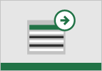 An Excel document with an arrow shape