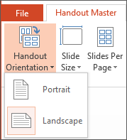 Handout Orientation menu