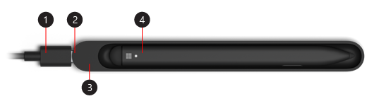 Image of Surface Slim Pen charging in the USB-C Charging base