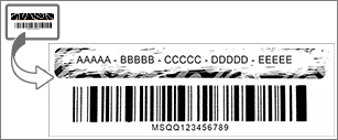 Scratch off the foil coating to reveal the Office product key