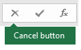 Image of the Formula Bar Cancel button