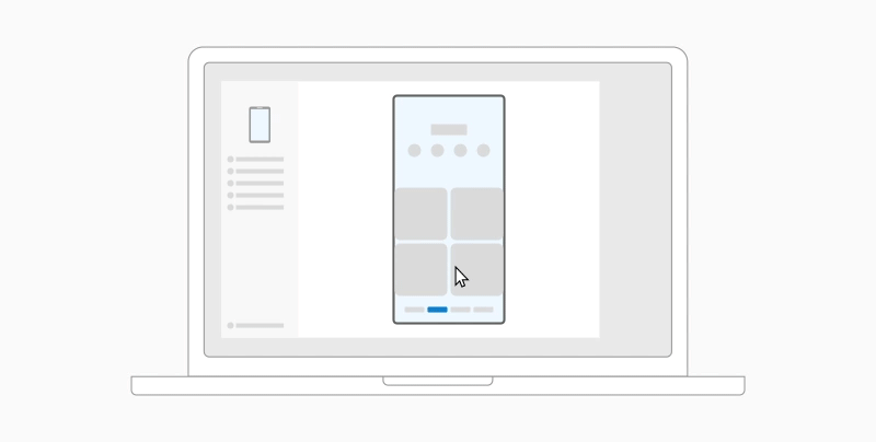 Un tutorial animado que muestra cómo arrastrar archivos desde tu dispositivo Android a tu PC.