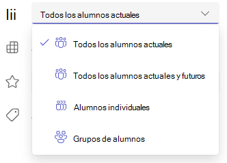 alumnos o grupos