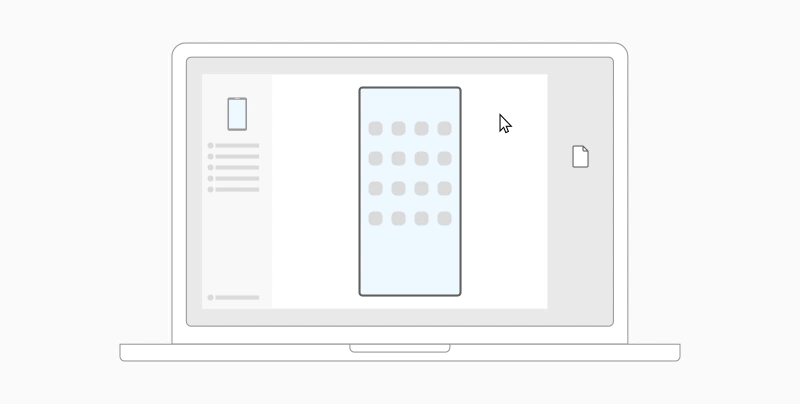 Un tutorial animado que muestra cómo arrastrar archivos desde tu PC a tu dispositivo Android.