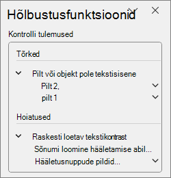 Kontrolli tulemused