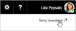 Näyttökuva Siirry sivustoon -painikkeesta OneDrive-sivustossa.