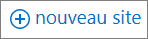 Capture d’écran du bouton Nouveau site dans la page Sites