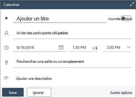 Composer rapidement dans Outlook sur le web