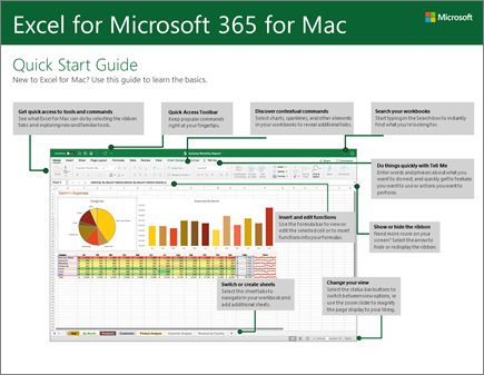 מדריך התחלה מהירה של Excel 2016 עבור Mac